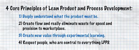 4 Core Principles of Lean Product and Process Development .